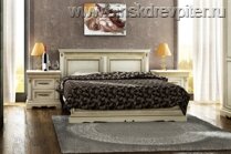 Кровать двуспальная Милана слоновая кость. П 294.05 Пинскдрев