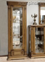Шкаф с витриной Верди А1з дуб. П 1079.11з Пинскдрев
