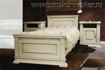 Кровать односпальная Верди 8 слоновая кость. П 095.04м Пинскдрев
