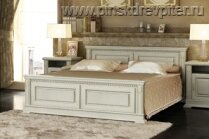 Кровать двуспальная Верди 18 слоновая кость П 095.14м Пинскдрев