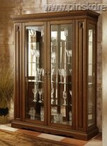 Шкаф с витриной Милана 5 черешня П 265.05 Пинскдрев